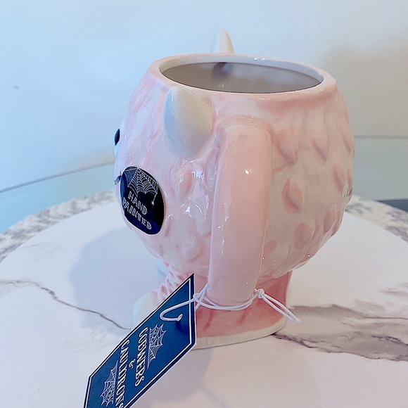 Cobwebs & Cauldrons - Pink Monster in Sneakers - 20oz Ceramic Mug - Picture 2 of 5